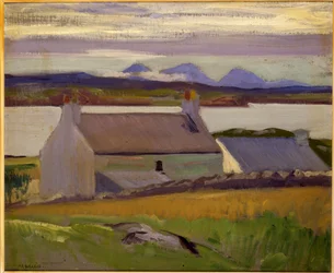 Nightfall, Iona, Paps of Jura beyond (olja på duk)