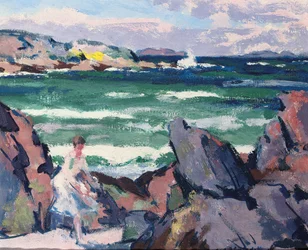 North Wind, Iona (Badaren) (olja på panel)