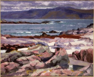 Sound of Iona, Burg från norra stranden (olja på duk)