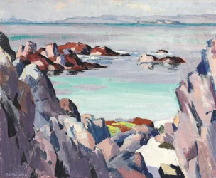 Staffa och Rhum från Iona