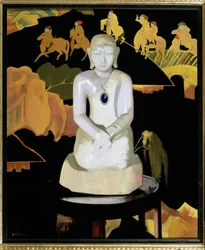 Buddha (svart och guld), omkring 1929-30