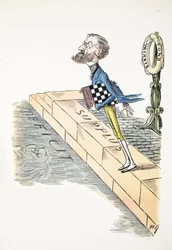 F i vers av Harold Begbie (1871-1929), illustration från The Struwwelpeter Alphabet, vers av Harold Begbie (1871-1929)