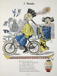 L Dorado, illustration från Struwwelpeter-alfabetet, vers av Harold Begbie (1871-1929)