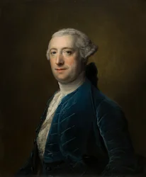Porträtt av överste Kinnear, från 50th Regiment of Foot, ca 1746-70 (olja på duk)
