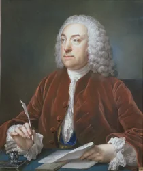 Porträtt av Taylor White, kassör på Foundling Hospital, 1758 (pastellfärgad)