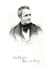 Thomas de Quincey (1785-1859), från ett daguerreotypfotografi av Howie