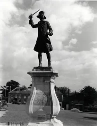 Staty av generalmajor James Wolfe (1727-59) (brons) (s/v foto)