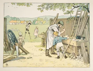 Snickaren, från Four and Twenty Toilers, pub. 1900 (färglitografi)