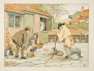 Veterinären, från Four and Twenty Toilers, pub. 1900 (färglitografi)