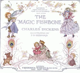 Titelsida, från The Magic Fishbone pub.by Warne  Co, ca 1940 (färglitografi)