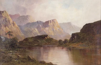 Lakes and Mountains (olja på duk)