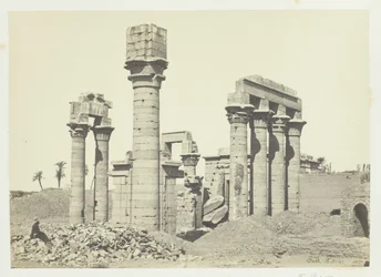Kleopatras tempel i Erment, nära Thebe, 1857.