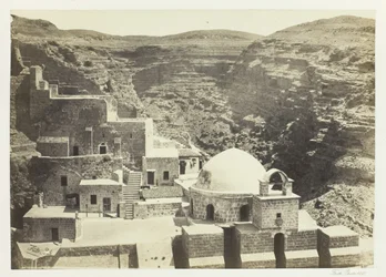 Klostret Mar-Saba, nära Jerusalem, 1857.