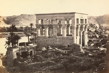 "Egypten och Palestina": Trajanus paviljong i det monumentala komplexet Philae, ön Agilkia, omgivningarna i Assuan, Egypten