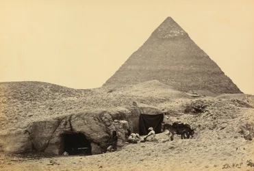 Egypten och Palestina: Kefrens pyramider och gravar i fästningen i Giza, övre Egypten