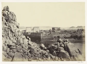 Utsikt över södra sidan av Philae Island Södra änden av ön Philae (titel på objekt)
