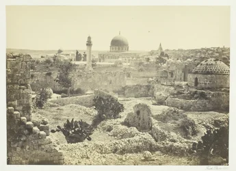 Jerusalem från stadsmuren, 1857.
