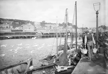 Newlyn hamn och fiskkaj, Cornwall