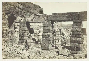 Portik av templet Cerf Hossayn, Nubia, 1857.
