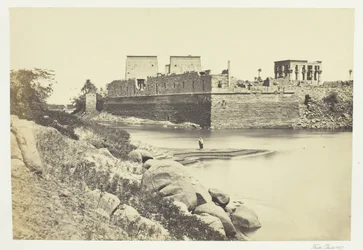 Södra änden av ön Philæ, 1857.