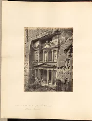 Fantastiskt klipptempel, "El Khusne", Petra, Edom