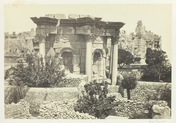 The Circular Temple, Baalbec, 1857.