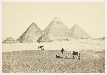 Pyramiderna i El Geezeh, från sydväst