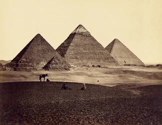 Pyramiderna i Giza från sydväst