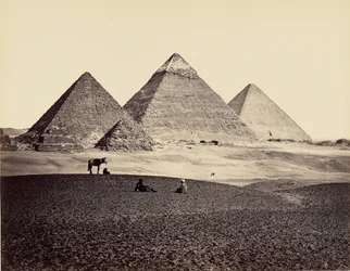 Pyramiderna i Giza från sydväst