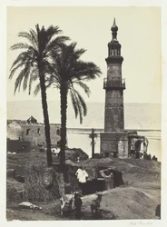 Utsikt över Girgeh, övre Egypten, 1857.