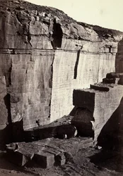 Utsikt över kiselbrotten i Egypten