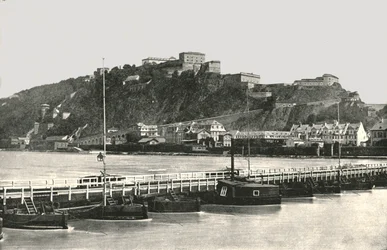 Fästningen Ehrenbreitstein vid Rhen, Tyskland, 1895.