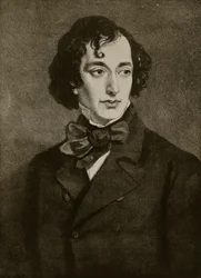 Porträtt av Benjamin Disraeli, illustration från 