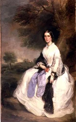 Porträtt av Mrs John Hick, ca 1861 (par 93956)
