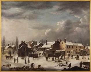 Vinterscen i Brooklyn, ca 1819-1820 (olja på duk)