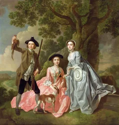 George Rogers med sin fru Margaret och hans syster Margaret Rogers, ca 1748-50