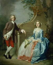 Porträtt av en gentleman och hans fru