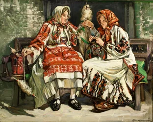 Serbiska kvinnor, ca 1930 (olja på duk)