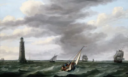 Frakt från Eddystone Lighthouse (olja på duk)