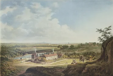 En utsikt över Hampstead Heath med utsikt mot London, 1804