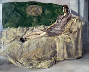 Kvinna i soffan