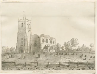 Alrewas kyrka: akvatintgravyr, nd [?1848]