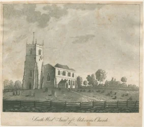 Alrewas kyrka: akvatintgravyr och [?1700-talet] (tryck)