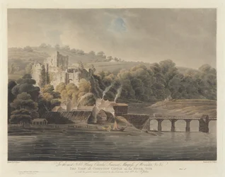 Chepstow Castle vid floden Wye