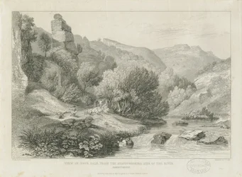 Dovedale - landskap: gravyr och [1800-talet]