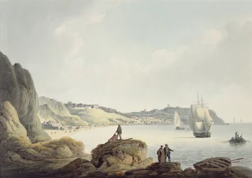 Scarborough, ca 1820 (blyerts  akvarell på papper)