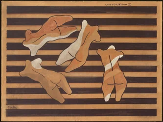 Conversation II, ca 1922 (akvarell på kompositkartong)