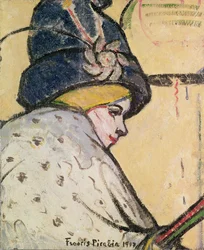 Porträtt av Jeanne Marie Bourgeois (1874-1956), känd som Mistinguett