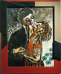 Kyssen (The kiss) Målning av Francis Picabia (1879-1953) 1924 Dim 92x73,8 cm Turin Galleria Arte Moderna