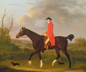 En gentleman på sin Hunter som rider till Hounds